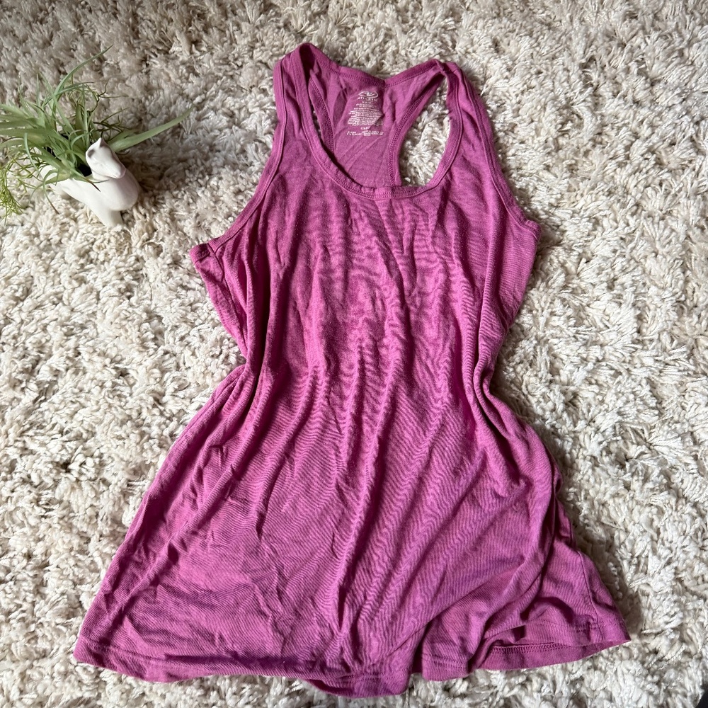 Stylish Athletic Works Women's sporty gym workout running athletic Pink Tank Top